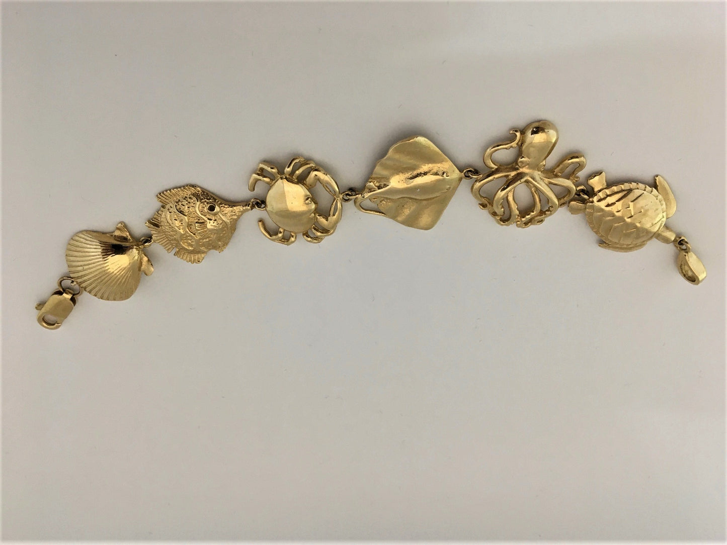 14K Gold Sea life bracelet