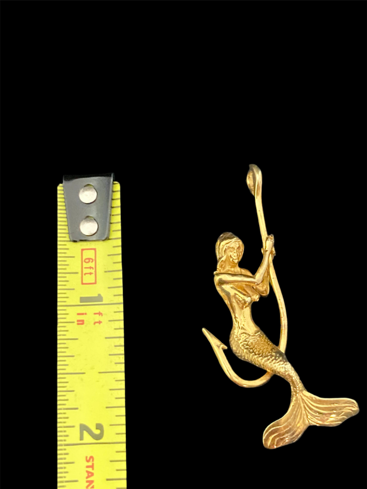 14K Gold Mermaid on a Fishing Hook