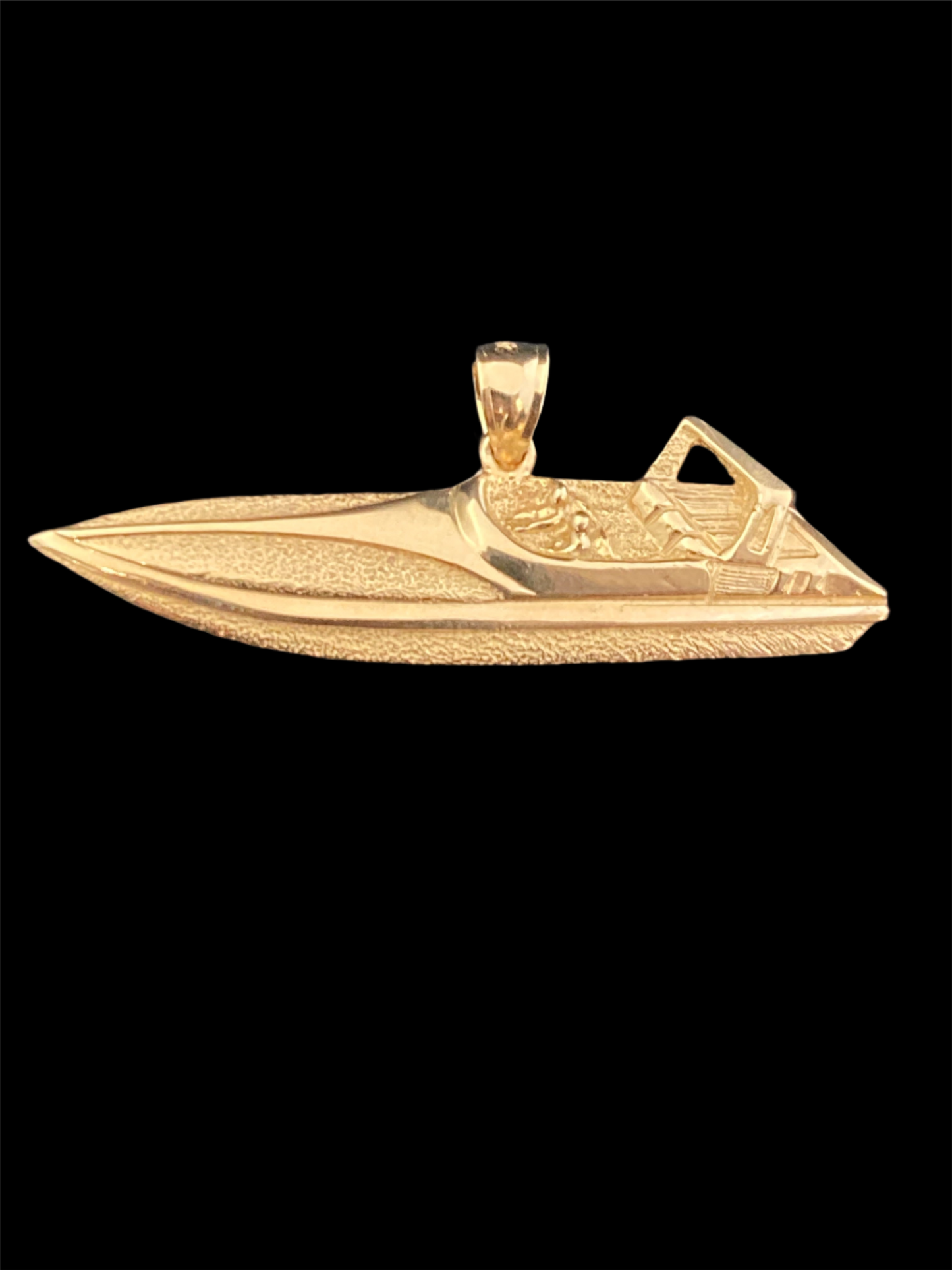 14K Gold Speedboat Pendant