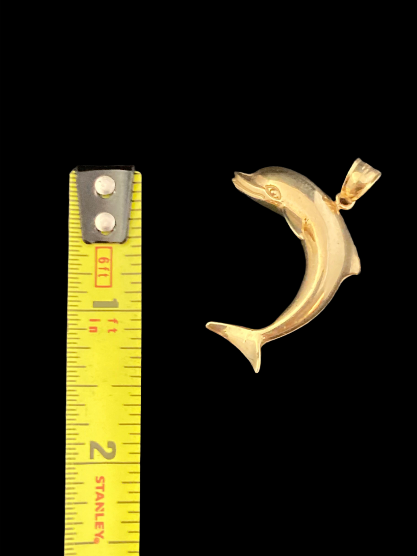 14K Gold Dolphin Pendant