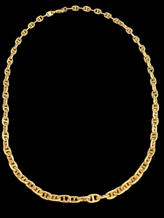 Yellow Gold Anchor Link Chain 7 MM