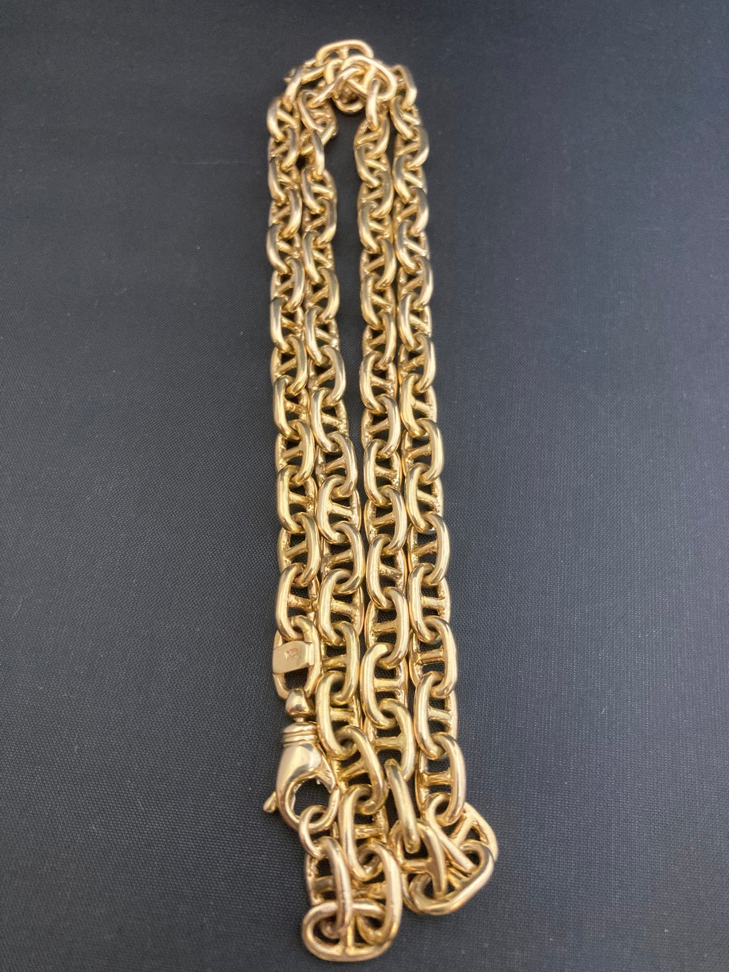 Yellow Gold Anchor Link Chain 7 MM