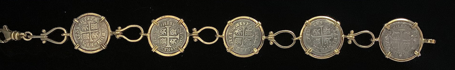 Screw-Press Coin Bracelet with Shackles