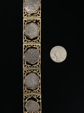 Load image into Gallery viewer, Mixed Spanish Coin Bracelet with Rubies
