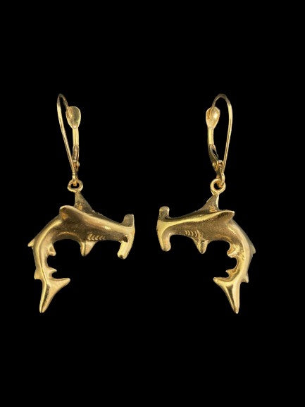 Gold Hammerhead Earrings