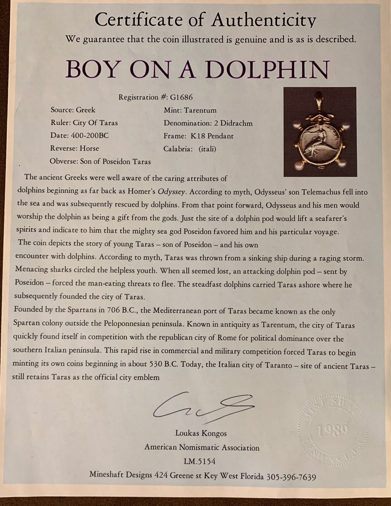 Boy on a dolphin